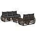 Set Divano da Giardino 6 pz Grigio polyrattan - Foto miniatura 1