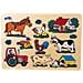 Puzzle Ad Incastro Con Animali Della Fattoria In Legno - Foto miniatura 1