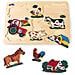 Puzzle Ad Incastro Con Animali Della Fattoria In Legno - Foto miniatura 2