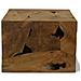 Tavolino Da Caffè In Autentico Legno Di Teak 50x50x35cm Marrone - Foto miniatura 3