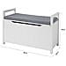 Panca Contenitore Ingresso Con Cuscino E Braccioli L86*p38*a41 Cm. Fsr76-w - Foto miniatura 2