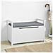 Panca Contenitore Ingresso Con Cuscino E Braccioli L86*p38*a41 Cm. Fsr76-w - Foto miniatura 1
