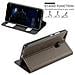 Custodia Compatibile Con Huawei P10 Lite In Bruno Pietra - Coperchio Protettivo Con Chiusura Magnetica, Funzione Stand E 2 Finestre Di Visualizzazione - Foto miniatura 2