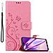 Custodia Compatibile Con Samsung Galaxy A40 / A40s In Rosa Fiore - Coperchio Protettivo In Design Floreale Con Chiusura Magnetica, Funzione Stand E Slot Per Carte - Foto miniatura 1