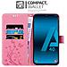 Custodia Compatibile Con Samsung Galaxy A40 / A40s In Rosa Fiore - Coperchio Protettivo In Design Floreale Con Chiusura Magnetica, Funzione Stand E Slot Per Carte - Foto miniatura 5