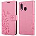 Custodia Compatibile Con Samsung Galaxy A40 / A40s In Rosa Fiore - Coperchio Protettivo In Design Floreale Con Chiusura Magnetica, Funzione Stand E Slot Per Carte - Foto miniatura 11