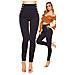 High Waist Leggings Business In Tessuto Pantaloni Matrosen Look Blu Marino S - Foto miniatura 2