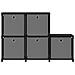 Mobile con 5 Scatole a Cubo Nero 103x30x72,5 cm in Tessuto - Foto miniatura 9