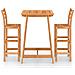 Set Da Bar Da Giardino 3 Pz In Legno Massello Di Acacia - Foto miniatura 3