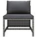 Set Divani Da Giardino 10 Pz Con Cuscini In Polyrattan Grigio - Foto miniatura 8