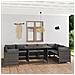 Set Divani Da Giardino 10 Pz Con Cuscini In Polyrattan Grigio - Foto miniatura 1