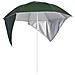 Ombrellone da Spiaggia con Teli Laterali Verde 215 cm - Foto miniatura 1