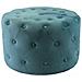 Pouf Rotondo In Velluto Verde - Foto miniatura 1