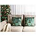 Set Di 2 Cuscini Goldspruce Velluto 45 X 45 Cm Verde Modello Natalizio - Foto miniatura 1