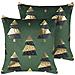 Set Di 2 Cuscini Goldspruce Velluto 45 X 45 Cm Verde Modello Natalizio - Foto miniatura 7