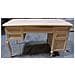 Scrivania In Legno Porta Computer Legno Grezzo 140x70x78 - Foto miniatura 1