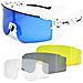 Sunthrill Set Occhiali Da Sole Sportivi Bianco /blu - Foto miniatura 1