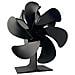 Ventilatore Per Stufa Ventilatore Alimentato A Calore A Basso Rumore 6 Pale Black - Foto miniatura 2