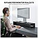 Supporto per Monitor con 2 Vani Contenitore in Legno, 100x27x15 cm, Nero - Foto miniatura 5