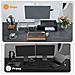 Supporto per Monitor con 2 Vani Contenitore in Legno, 100x27x15 cm, Nero - Foto miniatura 6