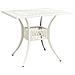 Tavolo Da Giardino Bianco 90x90x73 Cm In Alluminio Pressofuso - Foto miniatura 2
