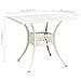 Tavolo Da Giardino Bianco 90x90x73 Cm In Alluminio Pressofuso - Foto miniatura 6