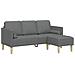 Divano angolare 3 posti  Grigio scuro 160 cm in tessuto - Foto miniatura 1
