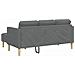 Divano angolare 3 posti  Grigio scuro 160 cm in tessuto - Foto miniatura 6