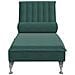Chaise Longue Massaggi con Capezzale Verde Scuro in Velluto - Foto miniatura 4