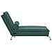 Chaise Longue Massaggi con Capezzale Verde Scuro in Velluto - Foto miniatura 5