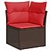 Set Divani da Giardino con Cuscini 7pz Nero Polyrattan Acacia - Foto miniatura 4