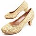Scarpa Con Tacco Unne51 D'oro. - Foto miniatura 1