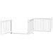 Cancello Cani Porta Pieghevole Bianco 8 Pannelli 640 cm Pioppo - Foto miniatura 4