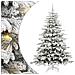 Albero di Natale Artificiale con Rami Pieghevoli Bianco 180 cm - Foto miniatura 1