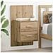 Mobiletto da comodino a parete 2 pcs Rovere artigianale - Foto miniatura 2