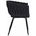 Sedia MAYAN con rivestimento in velluto nero e gambe in metallo x2 - Foto miniatura 4