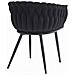 Sedia MAYAN con rivestimento in velluto nero e gambe in metallo x2 - Foto miniatura 5