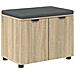 Panca per ingresso con cuscino Rovere Sonoma 60 x 38 x 46 cm - Foto miniatura 1