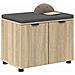 Panca per ingresso con cuscino Rovere Sonoma 60 x 38 x 46 cm - Foto miniatura 3