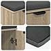 Panca per ingresso con cuscino Rovere Sonoma 60 x 38 x 46 cm - Foto miniatura 9