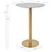 Tavolo Bar Bolzano Con Piano Effetto Marmo E Base Ottone, Ø70×105 Cm - Foto miniatura 6