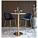 Tavolo Bar Bolzano Con Piano Effetto Marmo E Base Ottone, Ø70×105 Cm - Foto miniatura 8