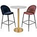 Tavolo Bar Bolzano-oro-metallo-70x70x105 Cm - Foto miniatura 4