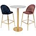 Tavolo Bar Bolzano-oro-metallo-70x70x105 Cm - Foto miniatura 5