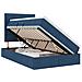 Letto con contenitore e materasso Blu 120 x 190 cm Tessuto - Foto miniatura 1