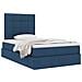 Letto con contenitore e materasso Blu 120 x 190 cm Tessuto - Foto miniatura 3