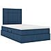 Letto con contenitore e materasso Blu 120 x 190 cm Tessuto - Foto miniatura 5