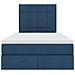Letto con contenitore e materasso Blu 120 x 190 cm Tessuto - Foto miniatura 7