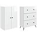 Set di armadi 2 pcs Bianco Lucido 66 x 34,5 x 90 cm - Foto miniatura 3