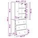 Set di armadi 2 pcs Bianco Lucido 66 x 34,5 x 90 cm - Foto miniatura 8